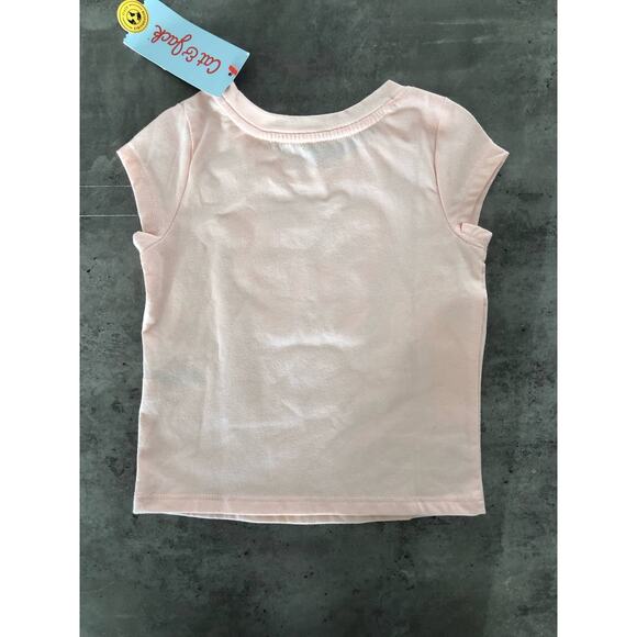 Cat & Jack Pink Ruffle Onesie and Pink and Gold Butterfly T-Shirt - 12M - Picture 5 of 5